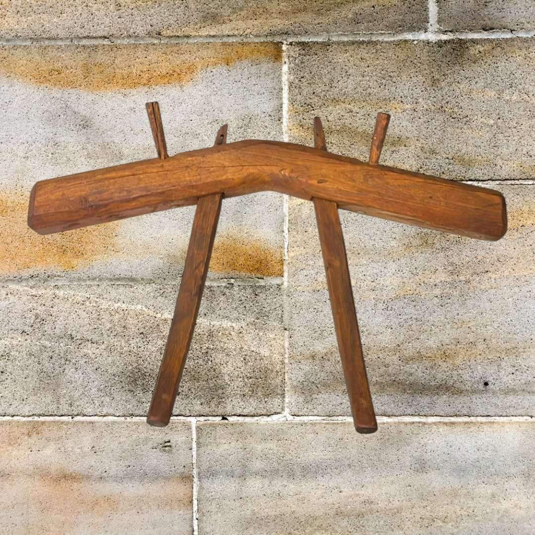 Yugo de madera rústico decorativo 72 cm en decoración rural