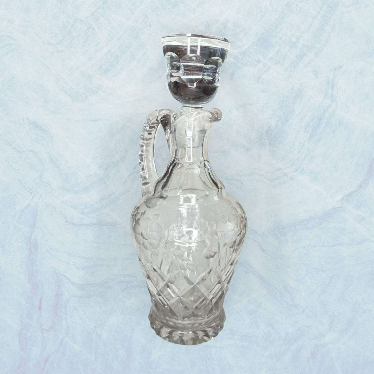 Vinajeras antiguas de cristal tallado con tapón - Cositas Antiguas – La Guadaña, Anticuarios Online en Jerez , vender antigüedades, muebles antiguos