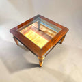 Mesa baja de salón de caoba con cristal biselado - Cositas Antiguas – La Guadaña, Anticuarios Online en Jerez , vender antigüedades, muebles antiguos