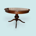 Mesa extensible de caoba con taracea para comedor - Cositas Antiguas – La Guadaña, Anticuarios Online en Jerez , vender antigüedades, muebles antiguos