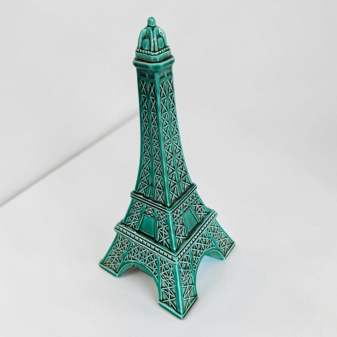 Original caja de música decorativa con forma de Torre Eiffel,