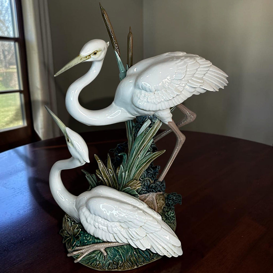 Las aves presentan el característico acabado blanco 