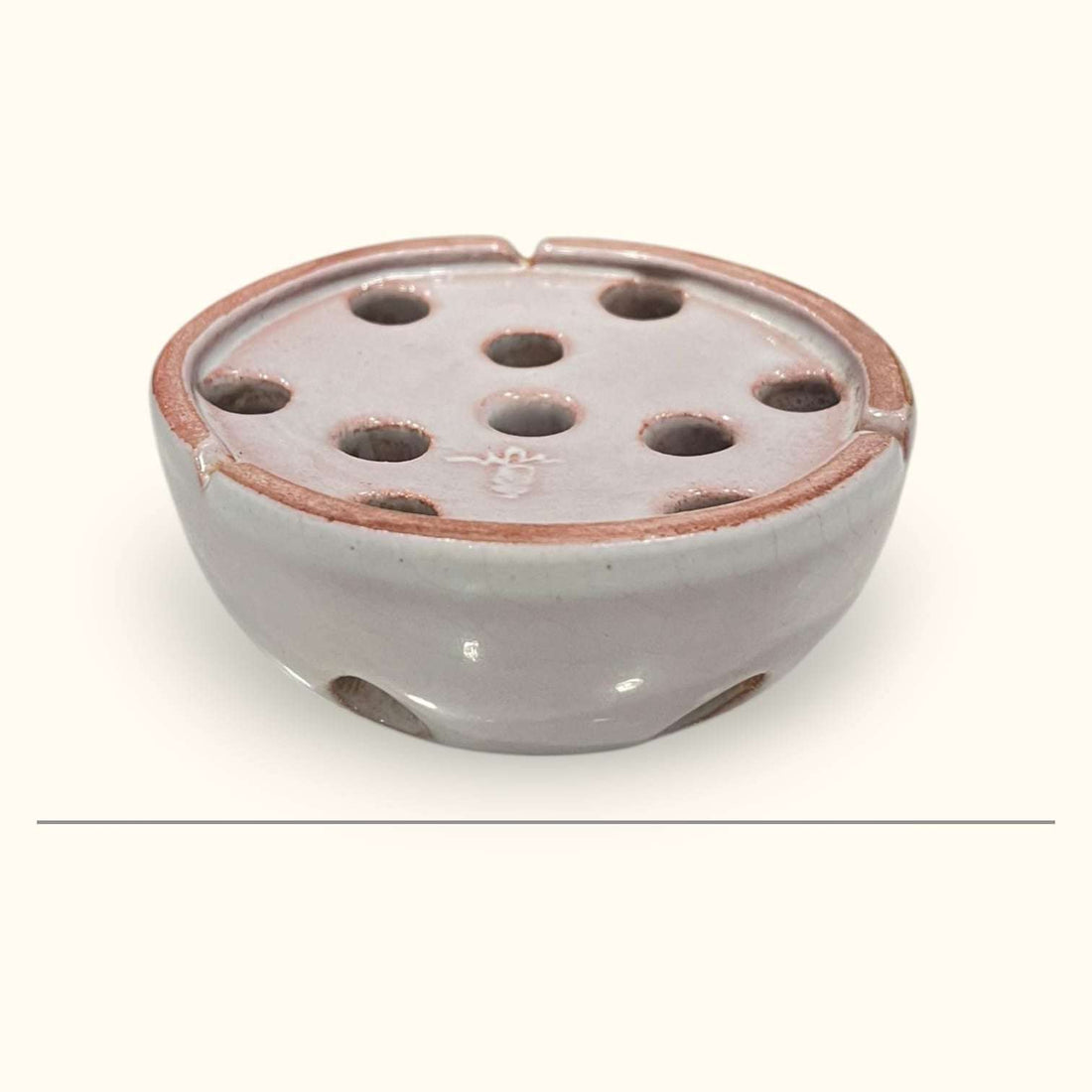 Organizador de flores cerámica esmaltada (s.XIX-XX) para decoración de hogar y arreglos florales