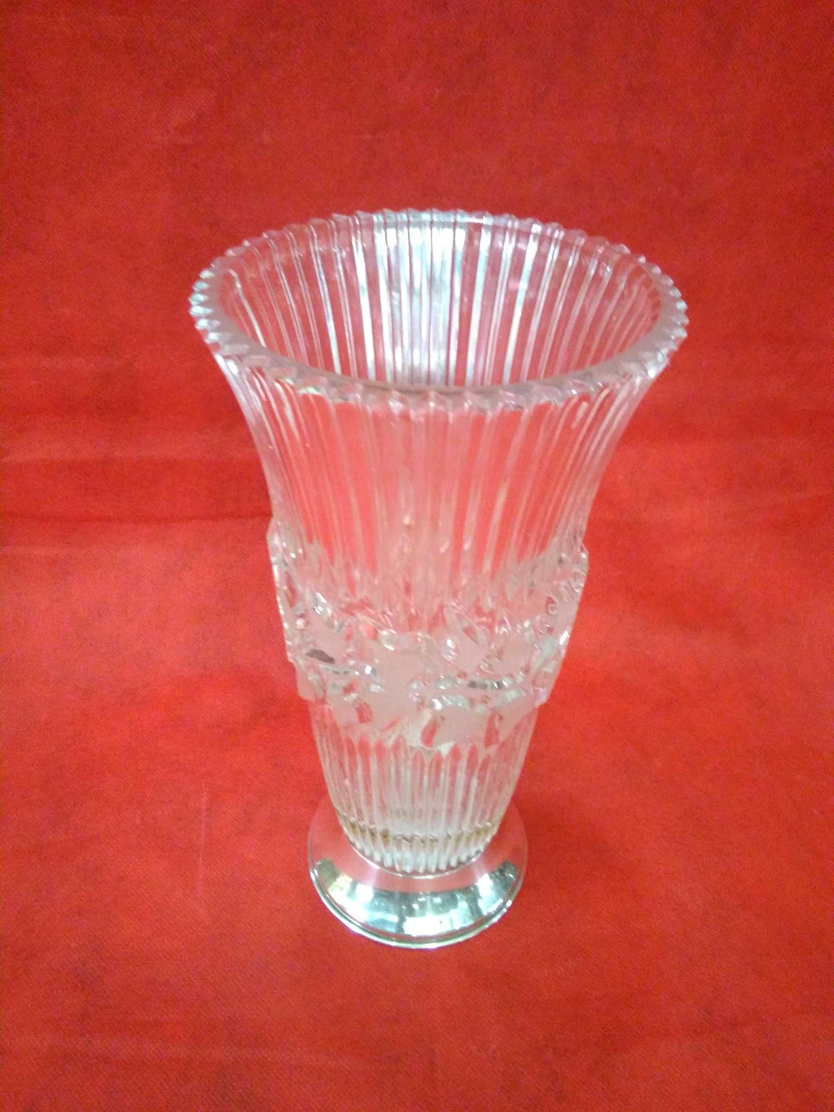Florero de cristal con base de plata de alta calidad - Cositas Antiguas – La Guadaña, Anticuarios Online en Jerez , vender antigüedades, muebles antiguos